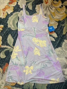 Columbia Lavender Floral Tank Dress with Yellow & Green Accents